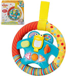 KiddoLab Steering Wheel Toy with Music,Lights,Sounds & Flip Up Mirror - Crib & Stroller Toys with Soft Fabric and Velcro Tap for Easy Attachment. Car Seat Toys for Babies and Toddlers. Ages 3 Months+ by TinyTreasures Baby Boutique