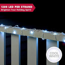 Joiedomi 1200 LED Christmas String Lights Outdoor,394FT Cool White Fairy Light with Remote 8 Modes Timer, Plug in PVC Clear Wire Lighting Decor with Reel for Indoor Dorm Classroom Bedroom Holiday by GreenHaven Gardens