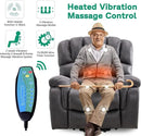 VIVIJASON Large Dual OKIN Motor Lay Flat Sleeper Lift Recliner Chair with Heat & Massage for Elderly, Infinite Position Electric Power Recliner with 2 Remote Controls, Side Pockets & USB Ports, Gray by CozyNest Decor