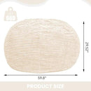 Large Bean Bag Chair, 6FT Giant Beanbag Chairs with Memory Foam Filled, Bean Bag Chairs for Adults, Ultra Soft Lazy Sofa for Living Room Bedroom (White) by CozyNest Decor