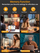Desk Lamp with Dual Head & 10W Smart Dual USB Charging Port 5 Color Modes Dimmable Reading Light 2600 Lumens 12W Table Lamp for Bedside Office, Adapter Include by CozyNest Decor