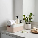 DECOMOMO Small Storage Basket, Closet Storage Bins, Baskets for Organizing Shelves (Beige & White, Small - 6 Pack) by CozyNest Decor