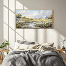 PHAOHUAXM Wall Art For Living Room Large Canvas Wall Decor For Bedroom Flower Watercolour Painting Office Decoration Countryside Scenery Mural Artwork Ready To Hang Home Decor 24x48 In Wood Framed by CozyNest Decor