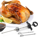 Plastic Meat Injector Kit for Smoker with 3 Flavor Food Syringe Needles, Ideal for Injecting Marinade into Turkey, Meat, Brisket; 1-OZ; Including Paper User Manual, Recipe E-Book (PDF) by GreenHaven Gardens