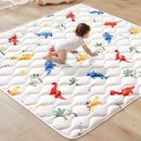 Odorless Premium Foam Baby Play Mat 50" x 50", Soft Microfiber Fabric Crawling Mat for Floor- Comfortable and Hypoallergenic, Non-Slip Cushioned Floor Playpen mat for Infants,Babies,Toddlers by TinyTreasures Baby Boutique