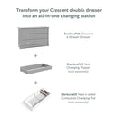 Storkcraft Crescent 6 Drawer Double Dresser (Pebble Gray) – GREENGUARD Gold Certified, Nursery Dresser for Kids Bedroom by TinyTreasures Baby Boutique