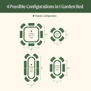 Vego garden 32" Extra Tall Raised Garden Bed Kits, 4 in 1 Modular Raised Planter Box for Vegetables Flowers Fruits Oval Metal Raised Garden-British Green by GreenHaven Gardens