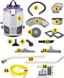 ProTeam GoFit 3 Commercial Backpack Vacuum with Restaurant Tool Kit, 3 qt, Corded by CozyNest Decor