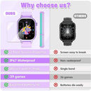 Kids Waterproof Smart Watch Girls Gift Age 3-12 with 39 Game HD Touch Screen Music Player Video Camera Pedometer Alarm Clock Toys Birthday Gifts for 6 7 8 9 Year Olds Purple by TinyTreasures Baby Boutique