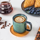 vancasso STARRY Coffee Mugs Set, 12 oz Ceramic Coffee Cups for Latte Hot Tea Cappuccino Cocoa Milk Stoneware Cups Set of 6, Dishwasher & Microwave Safe, Green by CozyNest Decor