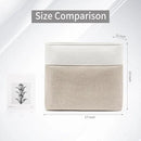 Large Fabric Storage Baskets | 50L Storage Bins, Decorative Linen Closet Baskets with Handles for Organizing, Shelf, Toys, Clothes, Home, Office, Nursery, 17x12x15Inches (Beige&White) by CozyNest Decor