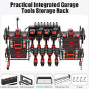 CCCEI Black Power Tool Organizer Wall Mount, Large Tools and Battery Storage Rack Charging Station Individual Switches. Drills Holder, Garage Utility Shelves with 6FT Power Strip. Gift for Men. by GreenHaven Gardens
