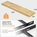 Fun Memories Floating Shelves for Wall Decor, 30"x8" Rustic Reclaimed Wood Shelves, Heavy-Duty Wall Mounted Shelves with Invisible Brackets, Set of 2for Living Room, Bedroom, Kitchen, Natural Finish by CozyNest Decor