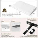 RICHFOCUS 16Inch Floating Shelves for Wall 2 Pack Shelves for Bedroom|Kitchen|Bathroom Wall Mounted Rustic Wood Floating Shelf with Invisible Brackets for Books|Storage|Decor, White