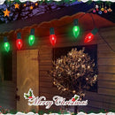 25FT Red and Green Christmas Lights,C9 Incandescent Christmas Lights with 26 Bulbs(1 Spare),Hanging Outdoor Christmas Lights for Home Garden Yard Xmas Tree House Decorations by GreenHaven Gardens