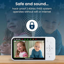 Babysense Prisma Baby Monitor with Camera and Audio, 5” HD Video Baby Monitor with 2 Cameras, 6-Color Night Light, Split Screen, Sound Machine with White Noise & Lullabies, Secure No WiFi by TinyTreasures Baby Boutique