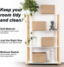 4 Pack Storage Baskets for Organizing, Woven Baskets for Shelves - Perfect for Toys, Books, Towels, and Clothes, Durable Gift Basket Bins Toy Storage, 12.7''L x9''W x7.8''H, Jute by CozyNest Decor