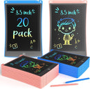 TEKFUN 20 Pack LCD Writing Tablet with Stylus, 8.5in Erasable Doodle Board Mess Free Drawing Pad for Kids, Car Trip Educational Toys Birthday Christmas Gift for 3 4 5 6 7 Girls Boys by TinyTreasures Baby Boutique