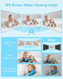 Upgrade Video Baby Monitor with Camera and Audio 6" Large Screen, 35-Hrs Battery, No WiFi Baby Monitor, Remote Pan/Tilt/Zoom Camera, 2-Way Talk, Night Vision, Temperature, 1000ft Range by TinyTreasures Baby Boutique