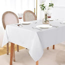 sancua 8 Pack White Tablecloth 60 x 84 Inch, Rectangle Table Cloth for 4ft Tables - Stain and Wrinkle Resistant Washable Polyester Table Cover for Dining Wedding Banquet Party Buffet Restaurant by CozyNest Decor