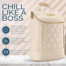 Itzy Ritzy Insulated Bottle Bag – Keeps Bottles Warm or Cool - Holds 3 Bottles & Features Interior Pocket for Ice Pack (Not Included), Milk & Honey by TinyTreasures Baby Boutique