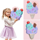 WERNNSAI Ice Cream Piñata - Summer Ice Cream Party Decorations for Kids Girls Birthday Pink Pinata Game Candyland Sweet Theme Party favors supplies with Bat Blindfold by TinyTreasures Baby Boutique