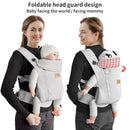 New Upgrade Ergonomic Baby Carrier Newborn Toddler Wrap Carrier,Hands Free Baby Sitting Sling,Breathable,Perfect for Infants/Chest Sling for Babies Shower Gift (Light Grey, Upgrade-with Belt) by TinyTreasures Baby Boutique