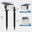 Solar Spot Lights Outdoor Waterproof IP65, 6 Pack Landscape Spotlights with 46 LEDs, 3 Modes Auto On/Off Solar Powered Flood Lights for Outside Pathway, Yard, Garden, Walkway (Warm White) by CozyNest Decor