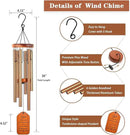 Memorial Gifts, 30" Wooden Sympathy Wind Chimes for Loss of Loved One, Memorial/Bereavement/Condolence/Funeral Gifts for a Loved One Mother Father Miscarriage by CozyNest Decor