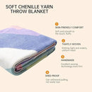 Soft Chenille Yarn Throw 36"x48", Handmade Knit Throw Blanket, for use in All Seasons, Soft Cozy Warm Knitted Blanket for Bed Sofa, Couch Chair, Living Room(1.37Ib) by CozyNest Decor