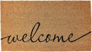 KANKUN Coco Coir Door Mat with Heavy Duty Backing, Welcome Doormat (17" x 30"), Doormat Entrance (Welcome1) by CozyNest Decor