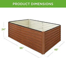 Best Choice Products 8x4x2ft Outdoor Metal Raised Garden Bed, Deep Root Planter Box for Vegetables, Flowers, Herbs, and Succulents w/ 478 Gallon Capacity - Wood Grain by GreenHaven Gardens