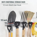 Wall Mount Tool Storage Rack, Heavy Duty Garage Organizer, Garden Hooks and Hangers, Hold Up to 350lbs Grey AK806 by GreenHaven Gardens