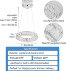 11.8" Crystal Chandelier LED Round Flush Mount Ceiling Light Fixture Modern Hanging Pendant Lighting Mini Ring Chandeliers for Dining Room Kitchen Island Hallway Bathroom (Cool White) by CozyNest Decor
