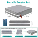 Toddler Booster Seat for Dining Table, Stronger Support Non-Slip Bottom Booster Seat for Kitchen Chair 2 Adjustable Straps Portable Travel and Home Increasing Booster Cushion Kid Baby(Grey) by TinyTreasures Baby Boutique