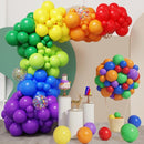 140pcs Rainbow Balloon Arch Kit, Rainbow Balloons of Different Sizes Pack of 18 12 10 5 Inch Party Balloon Kit for Birthday Party or Balloon Arch as Graduation Wedding Baby Shower Party Decorations by TinyTreasures Baby Boutique