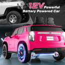 Costzon Ride on Car, 12V Licensed Chevrolet Tahoe Battery Powered Electric Vehicle w/ 2.4G Remote Control, High/Low Speed, Music, Lights, MP3/USB/FM, Spring Suspension, Electric SUV for Kids (Pink) by TinyTreasures Baby Boutique