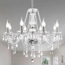 Modern Elegant 8 Lights K9 Crystal Glass Chandelier Pendant Ceiling Lighting European Style for Dining Living Room Bedroom Transparent, 8 E12 Bulbs Required by CozyNest Decor
