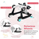 BABY JOY 4-in-1 Baby Walker, Foldable Activity Walker with Adjustable Height & Speed, Music, Lights, Anti-Rollover, Toddler Push Walker, Baby Walker with Wheels for Boys Girls 6-18 Months (White) by TinyTreasures Baby Boutique
