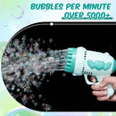 ShinyRelief 4 Pack Wedding Bubble Guns 32 Holes with Light, 4 Bottles Solution, Romantic Bubble Maker for Outdoor Ceremony, Wedding Party Favors, Photo Props, Reception Entertainment (Green) by TinyTreasures Baby Boutique