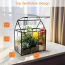 Plant Terrarium Jar, Rifny Indoor House Shape Glass Terrarium Planter with Lid for Venus Fly Trap Succulent Live Air Plants, Small Terrarium Decor for Home Office (Without Plants) by GreenHaven Gardens