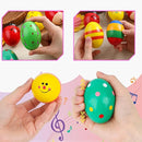 POPLAY 12PCS Wooden Percussion Musical Eggs Maracas Egg Shakers for Party Favors Classroom Prize Supplies Musical Instrument by TinyTreasures Baby Boutique