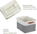 DECOMOMO Storage Bins Fabric Storage Baskets for Shelves, Linen Closet Organization Toys Nursery (Slate Grey and White, Large - 4 Pack) by CozyNest Decor