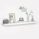 Floating Shelves - 10.3 Inch Deep Wall Shelf for Decor & Storage - Wall Mounted Display Shelving with Invisible Heavy-Duty Metal Bracket - 48" W x 10.3" D x 1.8" H - Set of 1 - Rustic White by CozyNest Decor