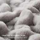 EVERGRACE Ultra Soft Luxury Fluffy Ridgeline Faux Rabbit Fur Throw Blanket, Thick Warm Fuzzy Blankets for Winter, Cozy Plush Reversible Blanket for Couch, Bed, Sofa, Taupe, 80x90 Inches, 870 GSM by CozyNest Decor