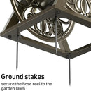GOFORWILD Garden Wall/Floor Mount Hose Reel, Decorative Hose Reel, Garden Heavy-Duty Water Hose Holder Winder, Holds 200-Feet of 5/8-Inch Hose by GreenHaven Gardens