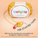 WaldyWop Beginner Crochet Kit for Kids: Easy Crocheting Starter Kits for Girls - Learn to Crochet Set w/Step-by-Step Video - Complete Knitting Kit, Easy Crochet Yarn, Birthday Gifts for Women by TinyTreasures Baby Boutique