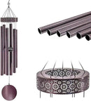 Large Wind Chimes with 6 Heavy Tubes for Outside Deep Tone - 48" Wind Chimes Outdoor Clearance, Deep Tone, Windchimes Outdoors, Memorial, Sympathy Gift, Garden Patio Yard, Home Decorate-Bronze by CozyNest Decor
