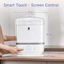 Snow Bear Baby Bottle Sterilizer and Dryer with Touchscreen, 6-in-1 Steam Bottle Sterilizer for Baby Bottles Pacifier, Breast Pump Part, 13 Bottles Extra-Large Capacity for Fast Drying Baby Essential by TinyTreasures Baby Boutique