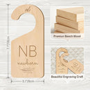 Wooden Baby Closet Dividers - 8 Pcs Double-Sided Design for Newborn Nursery Room Wardrobe Storage by Months Size - Perfect Toddler Clothes Organizer by TinyTreasures Baby Boutique